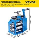 VEVOR 3" Jewelry Rolling Mill with Gear Ratio