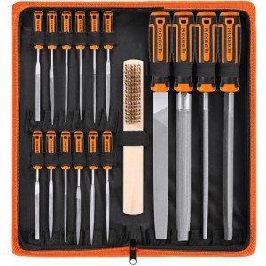25-Piece Premium Metal Files Set with Case