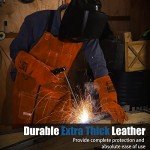 Leather Welding Apron with Tool Pockets - Adjustable