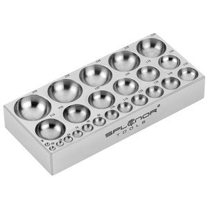 24 Cavity Steel Dapping Block for Jewelry Making