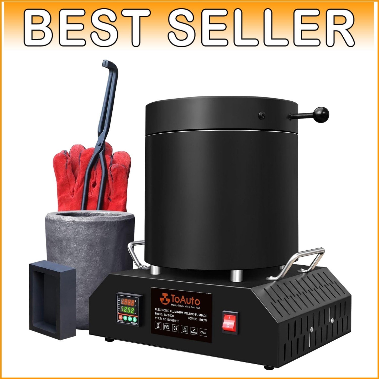 8KG PID Electric Smelting Kiln for Metals