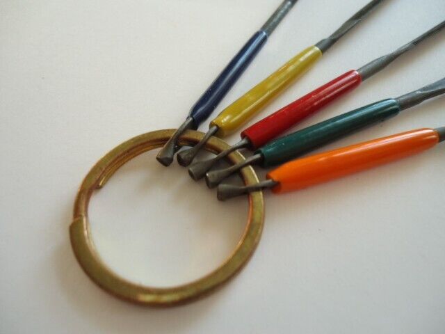 Metal Filing Tools: 5 Needle Files & Flat File