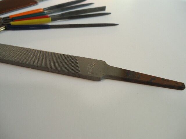 Metal Filing Tools: 5 Needle Files & Flat File