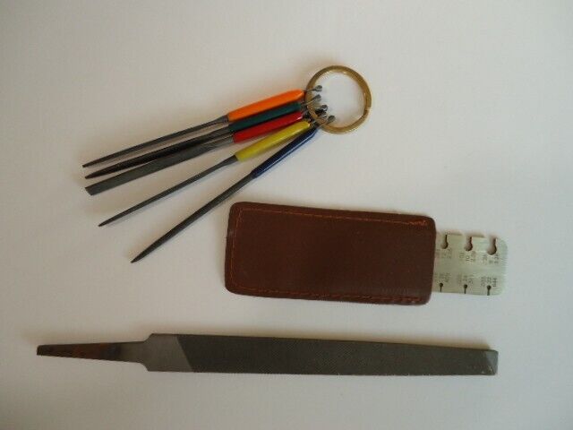Metal Filing Tools: 5 Needle Files & Flat File