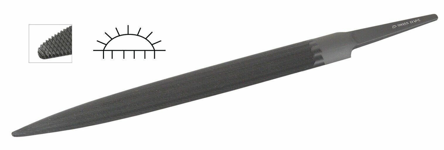Swiss Half Round 6" File Coarse Cut