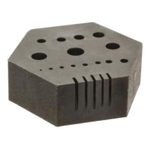 Beadsmith 2” Hex Anvil with Holes and Slots