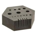 Beadsmith 2” Hex Anvil with Holes and Slots