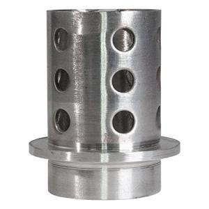 2.5" x 4" Perforated Stainless Steel Casting Flask