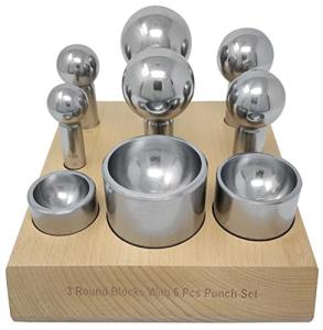 Steel Cupola Punch & Die Set with Dapping Tools