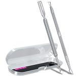 2PCS Stainless Steel Nail Cuticle Pusher and Scraper