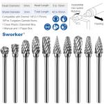Carbide Burr Set 10 Pcs for Rotary Tools