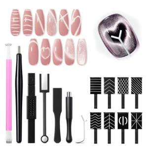 Magnetic Cat Eye Nail Polish Tools Set, 15PCS