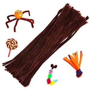 Brown Chenille Pipe Cleaners Set - 100 Pieces