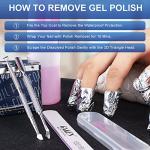 2PCS Stainless Steel Nail Cuticle Pusher and Scraper