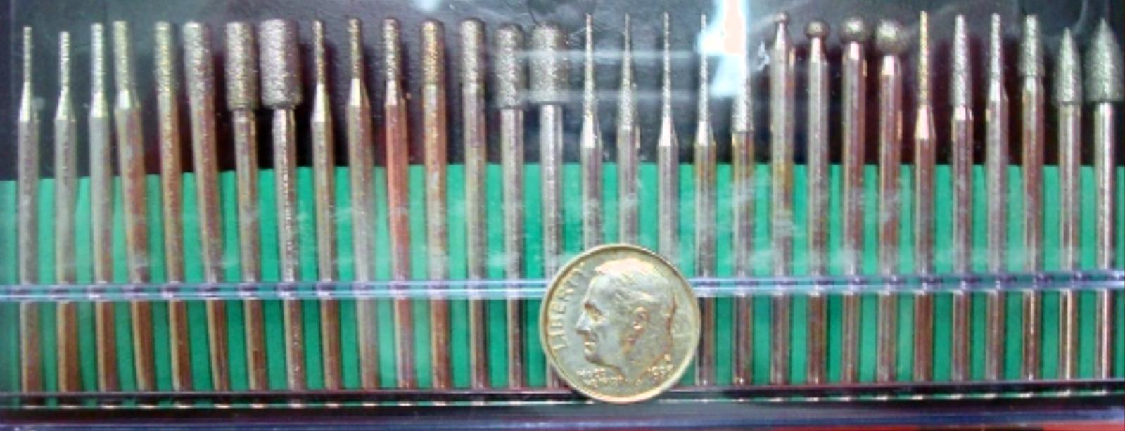 30 Diamond Drill Bits for Metalsmithing - 400 Fine Grit