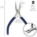 Beadsmith Bent Chain-Nose Pliers for Jewelry Making