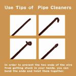 Brown Chenille Pipe Cleaners Set - 100 Pieces