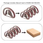 Sanding Belts 1/2" x 18" - 20 Pack