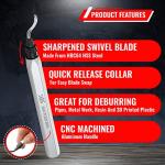 Deburring Tool with Anodized Handle and M2 Blades