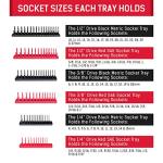 Socket Organizer Set - 6 Piece Tray for Mechanics