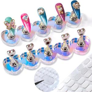 Thick Metal Nail Stands with Reusable Glue Tabs