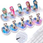 Thick Metal Nail Stands with Reusable Glue Tabs