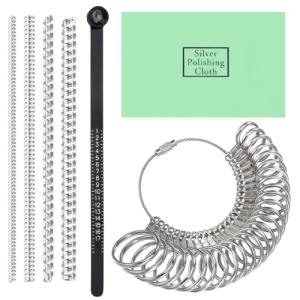 Ring Sizer Tool Kit with Adjusters and Cloth