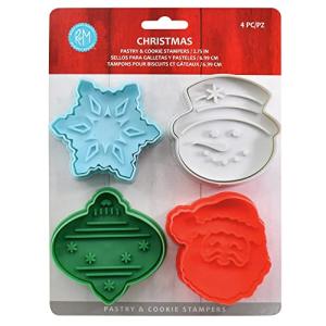 Christmas Cookie Cutter Stamper Set, 4 Designs