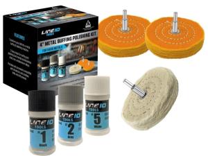 Metal Polishing Kit with 4" Buffing Wheel