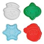 Christmas Cookie Cutter Stamper Set, 4 Designs