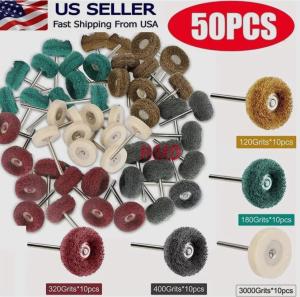50-Piece Metal Polishing Buffing Wheel Kit