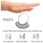 Ring Sizer Tool Kit with Adjusters and Cloth