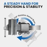 Forward CR60A Heavy Duty Bench Vise with Anvil