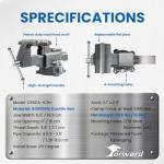 Forward CR60A Heavy Duty Bench Vise with Anvil