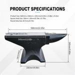 132lb Cast Steel Round Anvil with 2 Holes