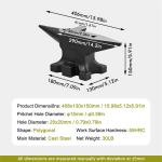 30lb Multi-Angle Cast Steel Anvil for Blacksmithing