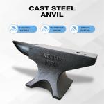 132lb Cast Steel Round Anvil with 2 Holes