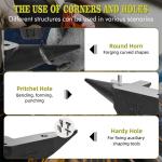 30lb Multi-Angle Cast Steel Anvil for Blacksmithing