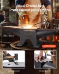 VEVOR 110lb Round Horn Steel Blacksmith Anvil