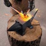 VEVOR 110lb Round Horn Steel Blacksmith Anvil