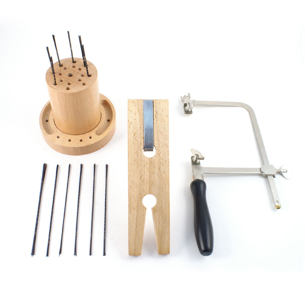 Metalsmith's Saw Set: Frames, Blades, Organizer, Bench Pin