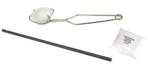 Melting Kit with Crucible, Tong, Stir Rod, Flux
