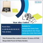Star Shape Disc Cutter Set with 10 Punches