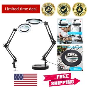 Dimmable 2-in-1 Magnifier with 3 Color Modes