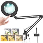 10X Magnifying Lamp with Adjustable Arm for Crafts