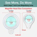 7-Inch LED Magnifying Lamp with Clamp