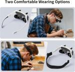 LED Magnifying Glasses with 14 Lenses for Jewelry