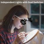 LED Magnifying Glasses with 14 Lenses for Jewelry