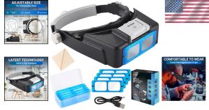 YOCTOSUN Rechargeable Headband Magnifying Glasses