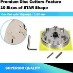 Star Shape Disc Cutter Set with 10 Punches